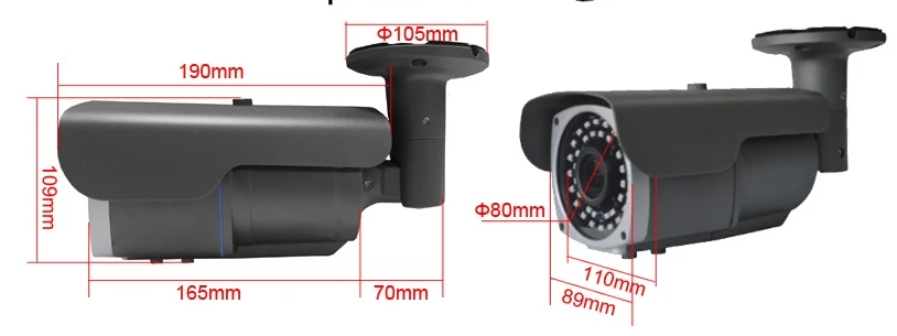 Уличная водонепроницаемая IP-камера CCDCAM H.265 5 мп 2 8-12 мм варифокальный объектив ик