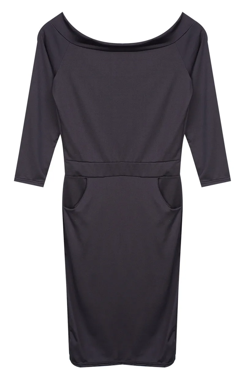 Женское вечернее платье с открытыми плечами платья высокой баской Осеннее