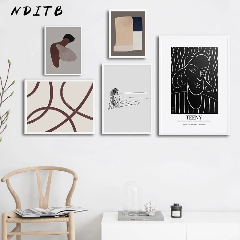 Скандинавский абстрактный Форма плакат геометрический Nordic Wall Art Печать холст