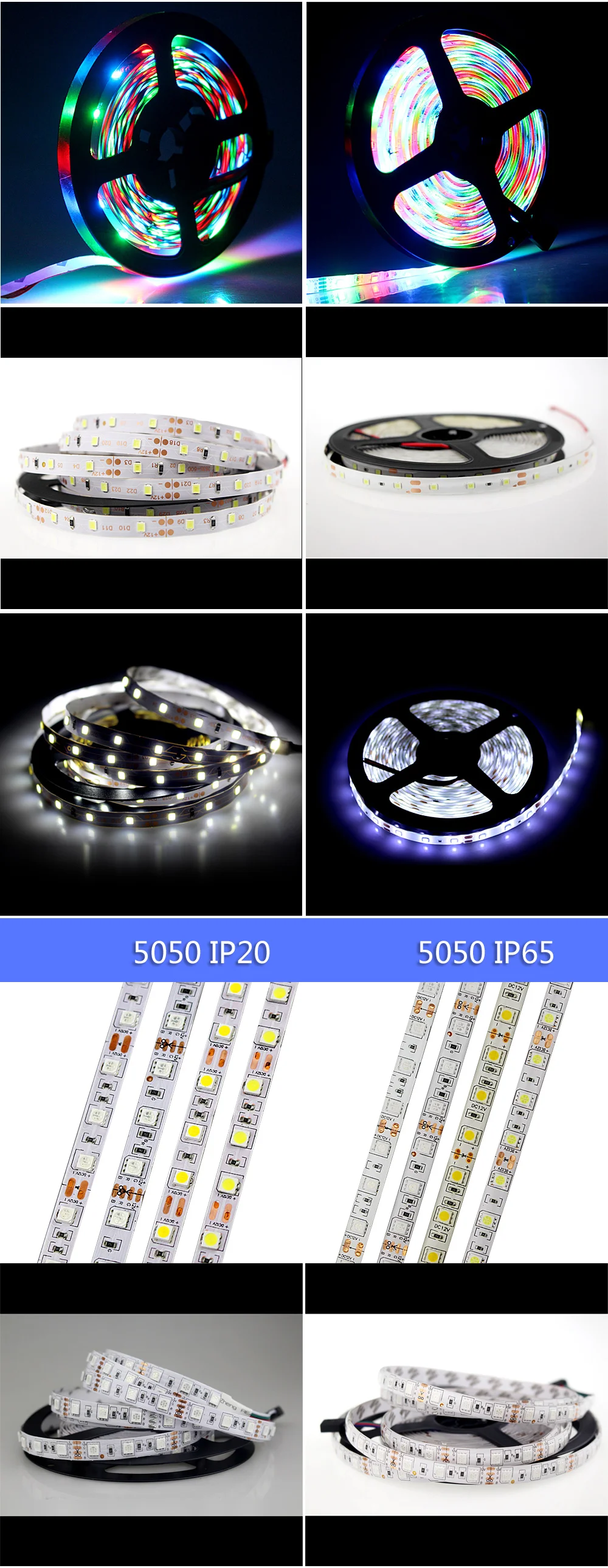 Smd 2835 rgb Светодиодная лента 12 v белый теплый белый smd 5050 rgb водонепроницаемая светодиодная лента Диодная лента