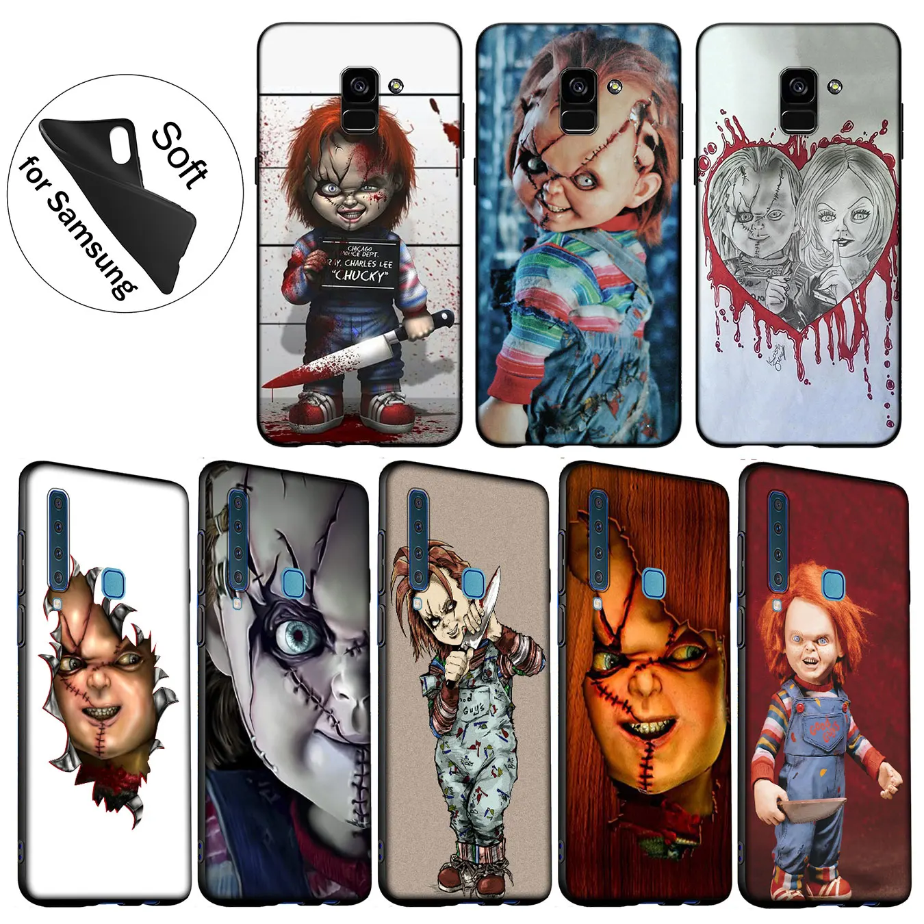 Charles Lee Ray Chucky Doll Hot Selling Soft Case for Samsung Galaxy A6 A9 A8 A7 2018 A3 A5 2016 2017 Note 9 8 10 Plus Lite |