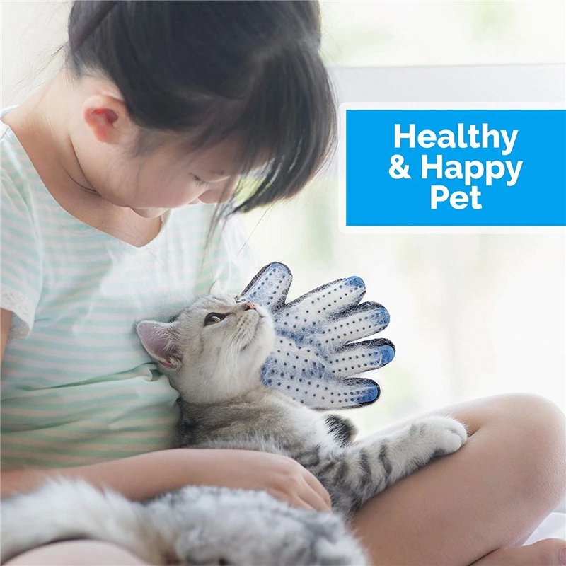 Glove For Dog Cat Grooming Pet Dog Hair Deshedding Brush Comb Glove For Pet Dog Finger Cleaning Massage Glove Brush