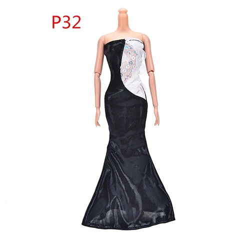 Платье для куклы ручной работы модное сексуальное черное платье с пайетками