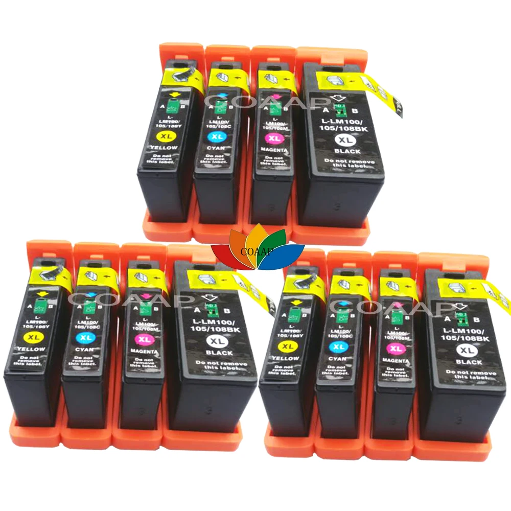 

3 Set Compatible Lexmark 100XL Genuine S815 S816 Black Cyan Magenta Yellow Ink Cartridges for S405 S305 S505 S605