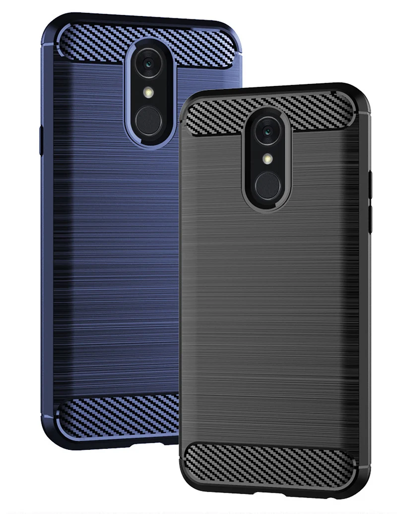 Прочный защитный чехол с упругой амортизацией и дизайном из углеродного волокна