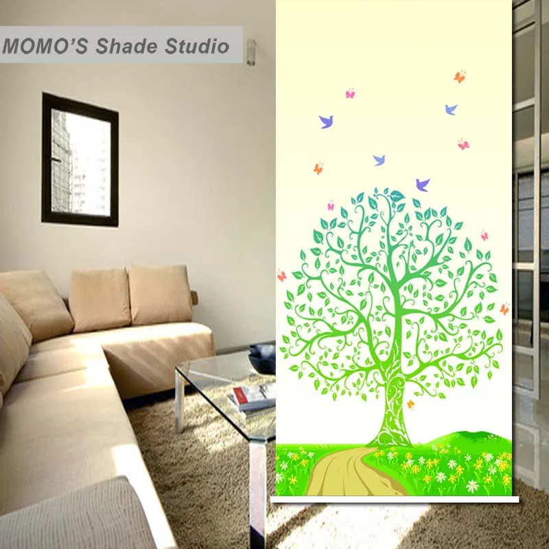 MOMO Roller Blinds Painting Window Shades Blackout Zebra Fabric Shutter Curtains Custom Size Alice 172 | Дом и сад