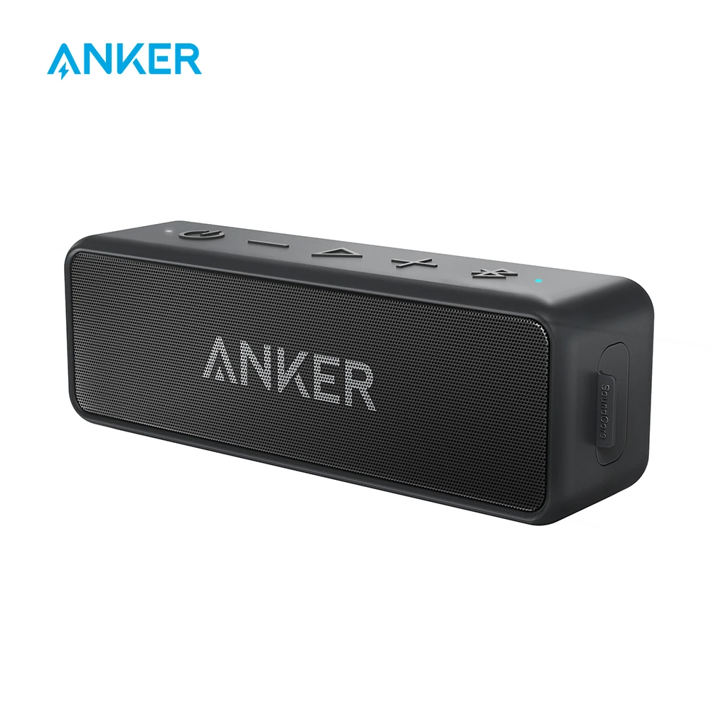 Anker SoundCore 2 Портативный Bluetooth Беспроводной Динамик лучше бас 24 часа воспроизведения 66ft диапазон Bluetooth IPX5 Водонепроницаемость