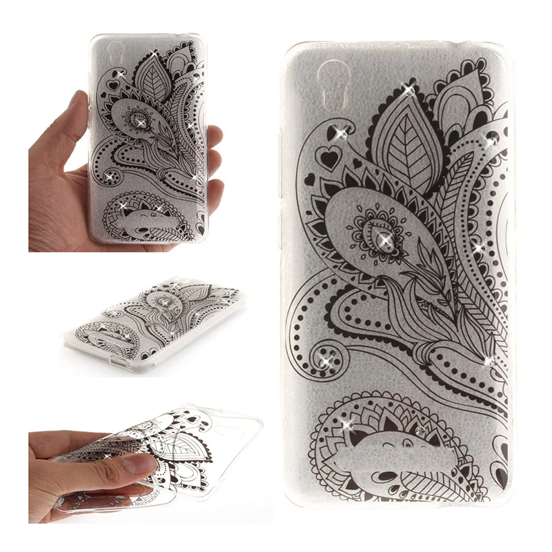 Soft TPU Phone Case For ZTE Blade X3 T620 KeFo Bling Rhinestone Silicone A452 Q519T D2 5.0 inch Cover |