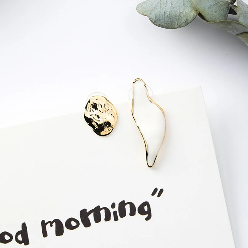 Новый дизайн винтажные красочные эмалевые серьги гвоздики неправильной формы