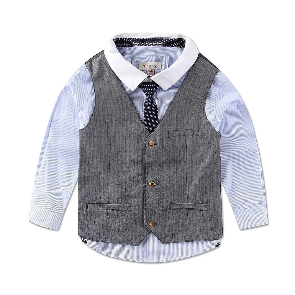 Party birthday shirt tie west baby boy suit cotton Europe quality Christmass outfit |