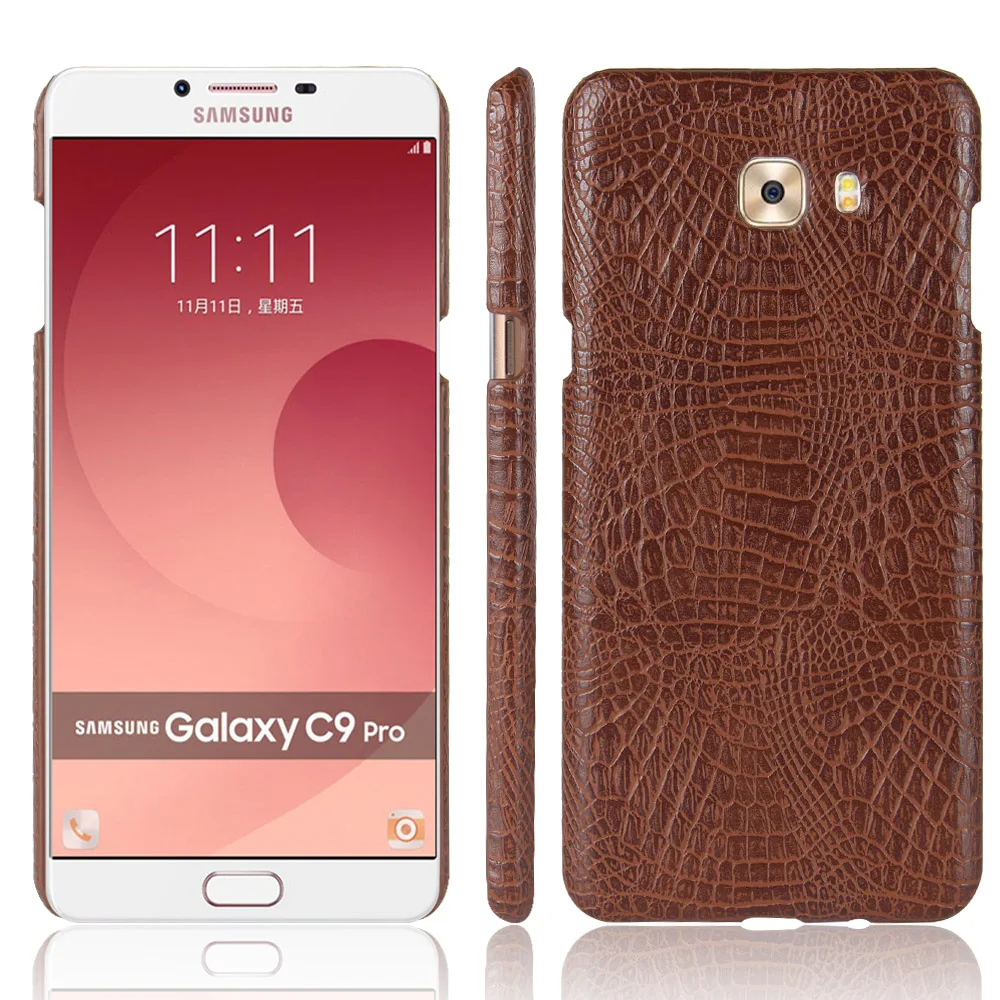 Чехол для Samsung Galaxy C9 Pro крокодил чехол Высокое качество PU кожаный Крокодил