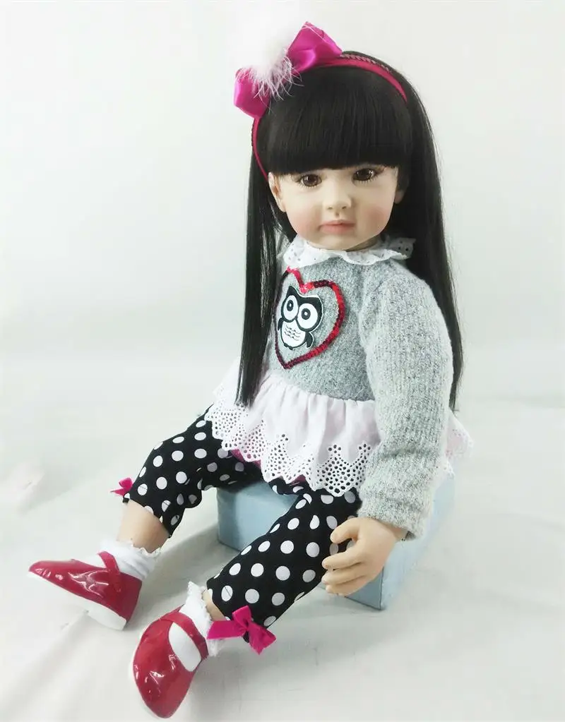 Кукла реборн силиконовая 60 см как настоящая Милая принцесса подарок на день