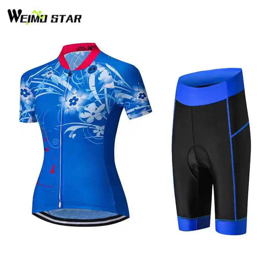 Синяя футболка велосипедная Джерси WEIMOSTAR Женская дышащая майка с коротким
