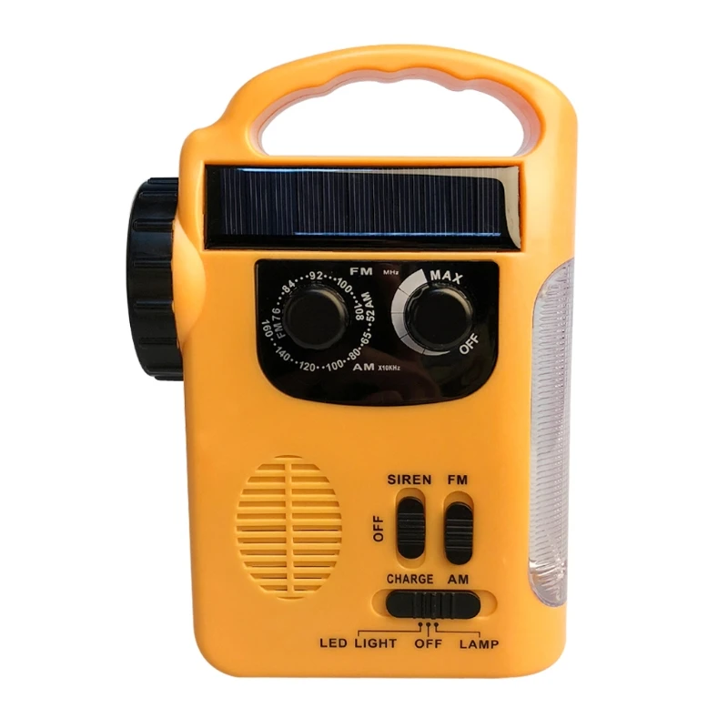 Наружный аварийный ручной Кривошип Солнечный Динамо АМ/FM радио банк питания с