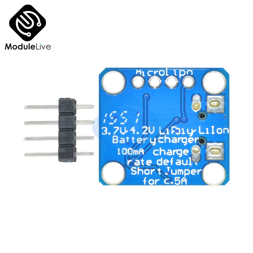 Зарядное устройство Micro-Lipo Micro-B USB зарядная плата модуль литий-ионный LiIon для