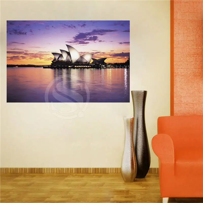 W620F13 пользовательские Сидней опера холст картины настенный Шелковый плакат