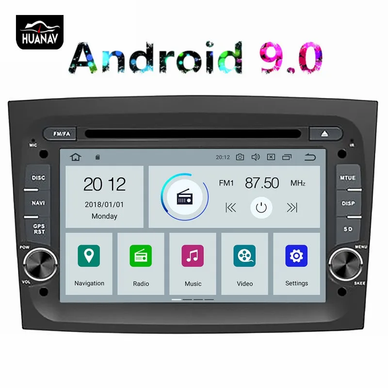 Android 9 0 dvd плеер автомобиля gps навигации головное устройство для FIAT DOBLO 2016 2017 2018