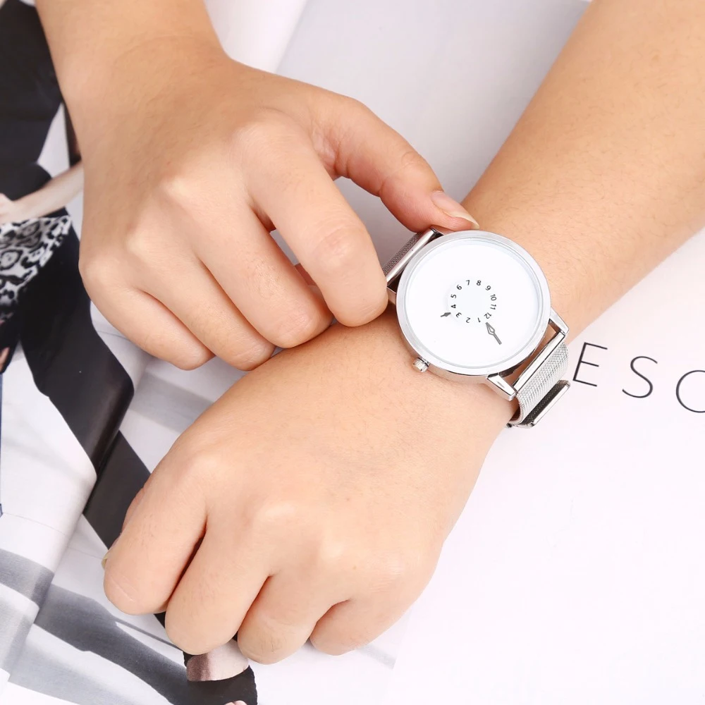 Новые модные женские мужские кварцевые творческий часы просто Уникальные