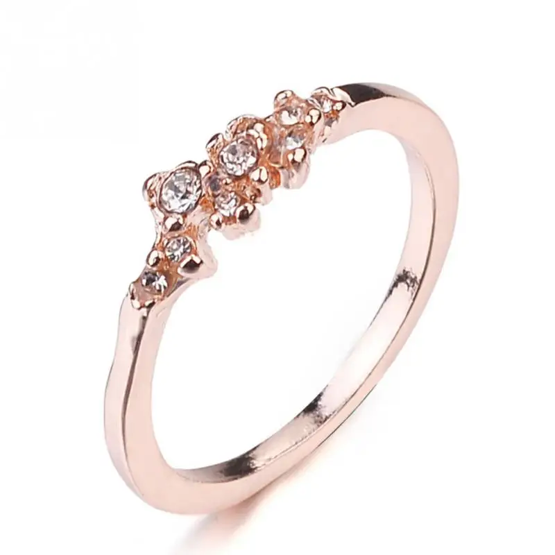 Женщина 9 изысканные ювелирные изделия Стильный Rhinestone кольцо элегантный сплав