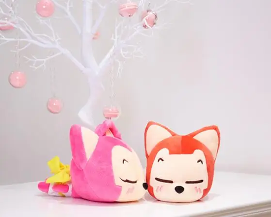 Candice guo! Hot sale plush toy cute doll ali fox cushion papa pillow soft stuffed birthday Christmas gift red pink 1pc | Игрушки и