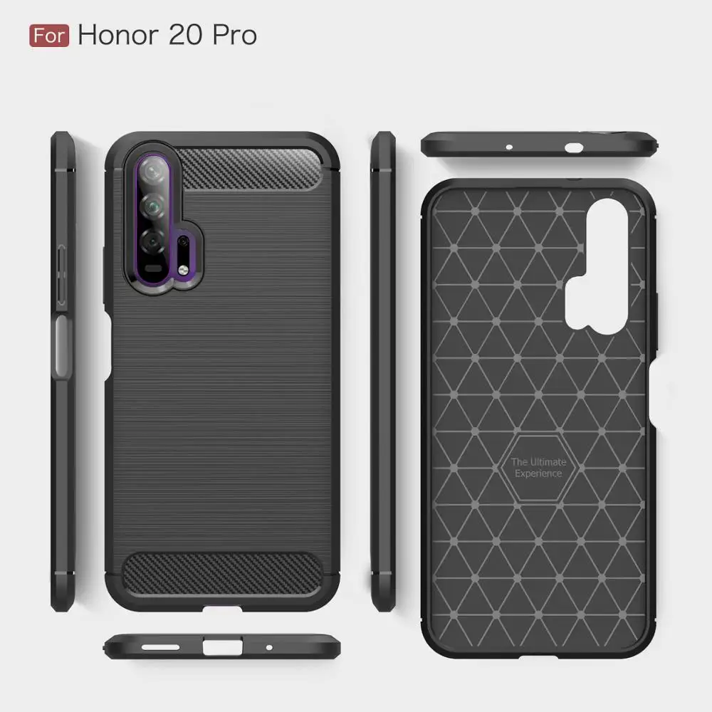 Чехол для honor 20 Pro чехол чехол-бампер из углеродного волокна Huawei Etui | Мобильные
