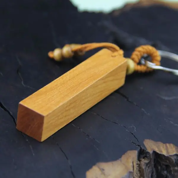 Diy деревянный брелок для ключей мужчин и женщин автомобильный lucky прямоугольник