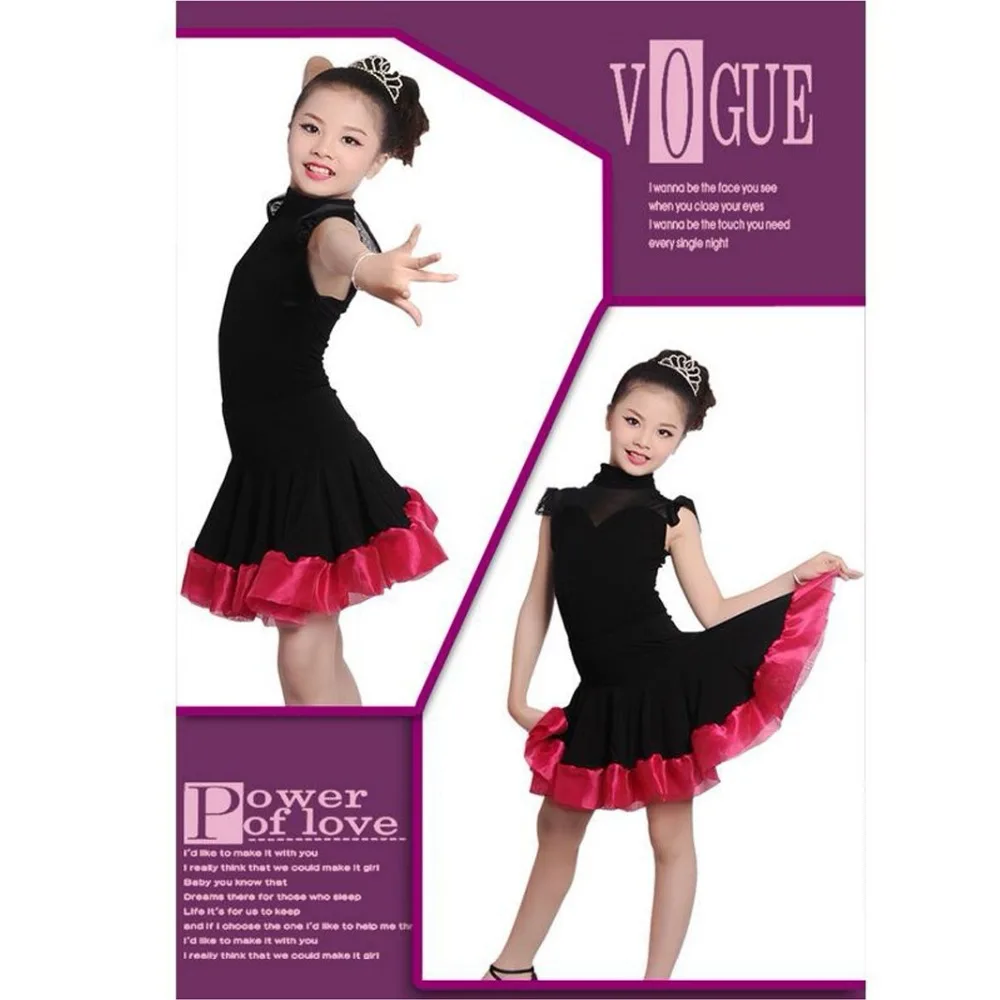 Kids Girls Dance Dress NEW Latin salsa Tango Cha cha Samba Ballroom Sleeveless mesh Stage Perform Wear | Детская одежда и обувь