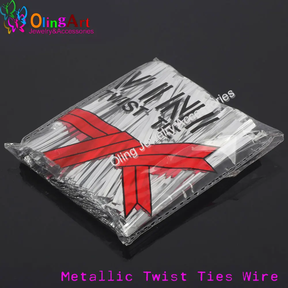 8CM/12CM 150pcs/lot Gold and Silver color Metallic Twist Ties For Wedding Party Birthday Cake Candy Sealing Bag Packaging | Украшения и