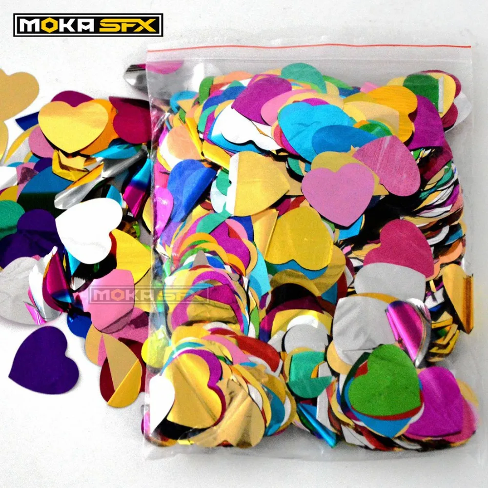5 кг/лот многоцветная фольга конфетти в форме сердца машина воздуходувка