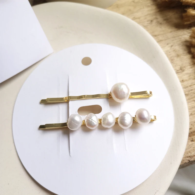 2pcs real pearl Ювелирные изделия, заколки для волос в виде морской раковины, заколки с настоящим жемчугом, заколки для волос, аксессуары для свадьбы, для женщин, девушек, красота, стиль, новое поступление - Цвет: 2pcs real pearl
