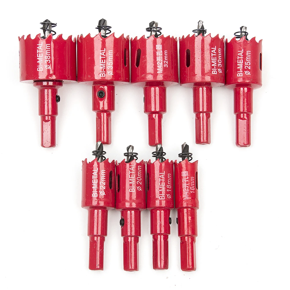 9 шт. M42 Бурение Кольцевая Пила Резки Комплект Открывалка Набор Кольцевых Пил