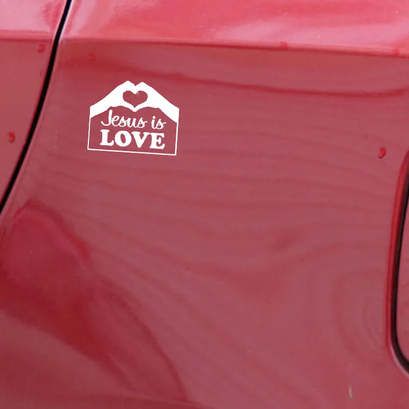 YJZT 14.3CM*11.7CM Jesus is LOVE Vinyl Decal Car Sticker Faith Christian Bible Black/Silver C3-1298 | Автомобили и мотоциклы