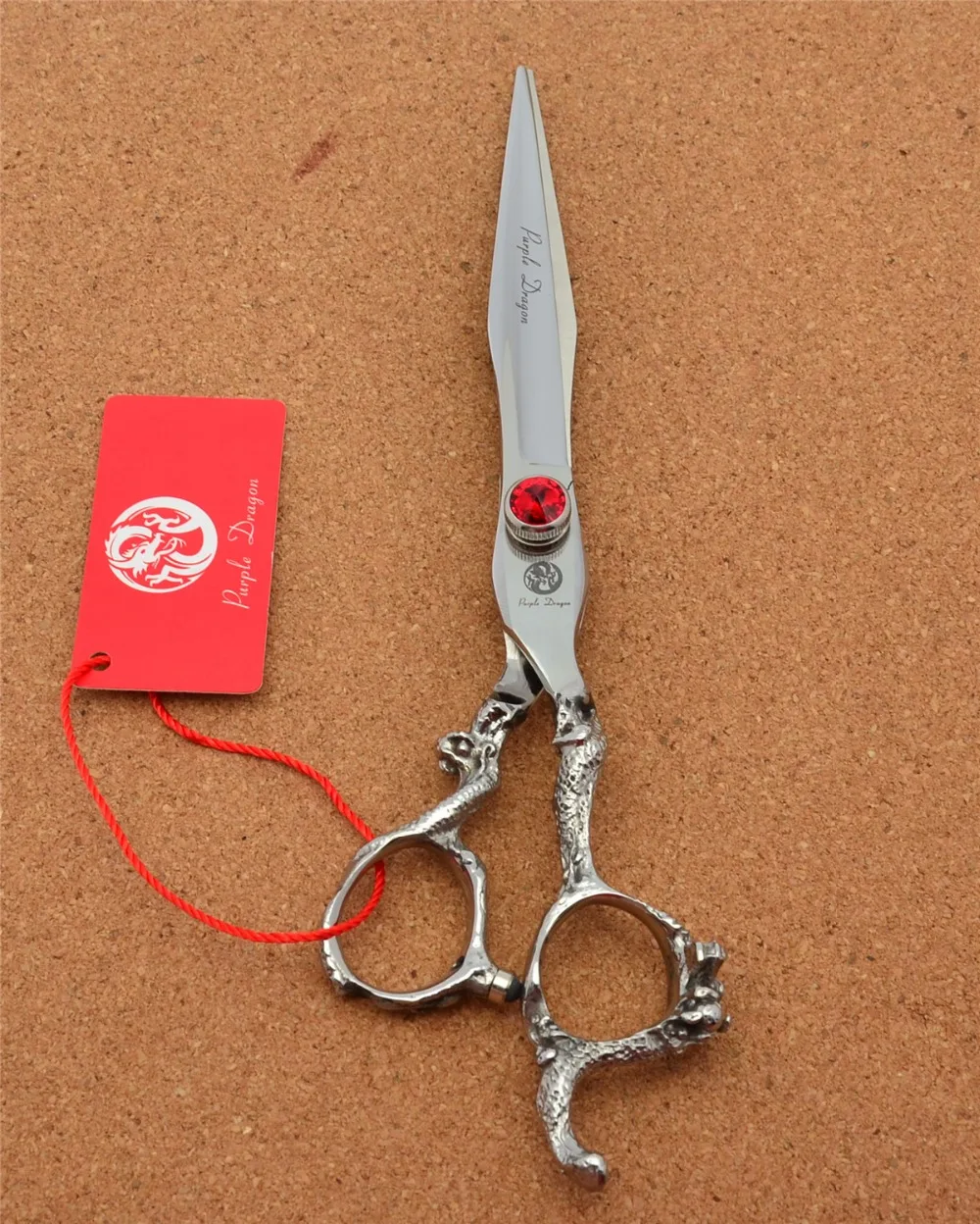 627# 7'' Brand Purple Dragon TOP GRADE Hairdressing Scissors JP 440C Big Gem Cats Dogs Pets Cutting Animal Hair Shears | Красота и