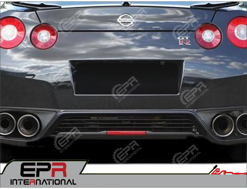 Авто-Стайлинг для Nissan 2012 на R35 GTR OEM Стиль углеродного волокна задний под нижний диффузор глянцевое покрытие передний бампер сплиттер Панель комплект