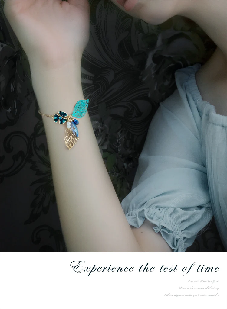 The SPECIAL New Fashion euramerican vintage style bracelet flower and leaf bracelets for women S1855C