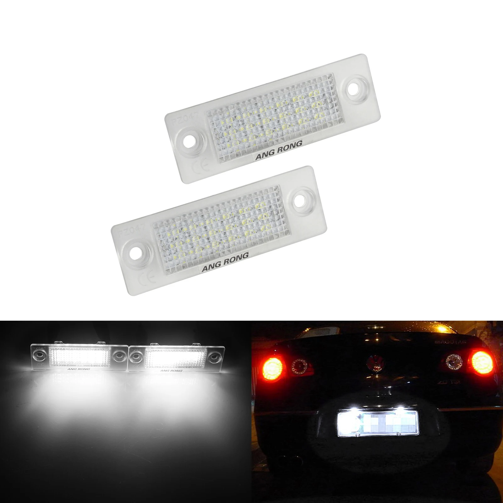 

2X светодиодный номерной знак ANGRONG Canbus для VW Transporter T5 Golf Plus MK5 Caddy