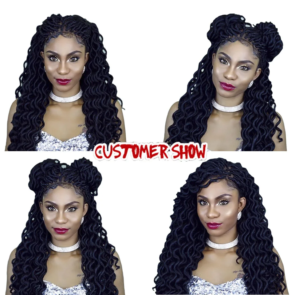 Xtrend Faux locs CURLY, вязанные крючком волосы, 20 дюймов, 24 корня, синтетические плетеные волосы для наращивания, бордовые, черные, высокотемпературные волокна