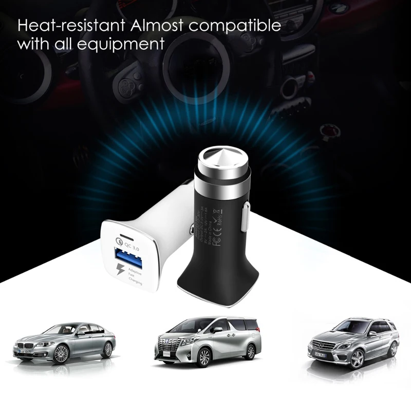 Быстрое Автомобильное зарядное устройство QC 3 0 USB кабель для передачи данных