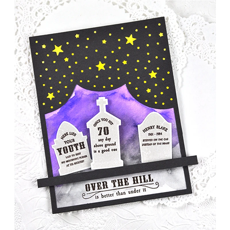 

Night Sky DIY Metal Cutting Die Scrapbooking Template Embossing Craft Stencil Paper Card Photo Making Handmade Decoration