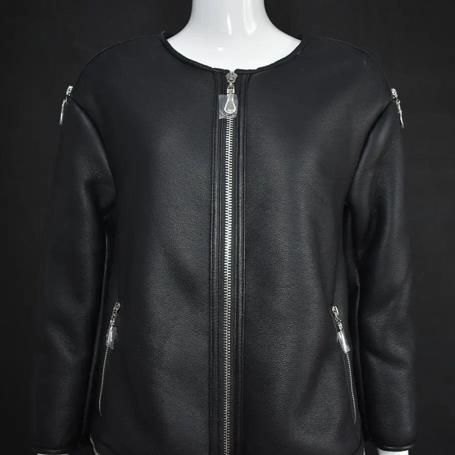 2018Women's New Faux Wool Fur Jacket Leather Coat Casual Fashion Street Style | Женская одежда