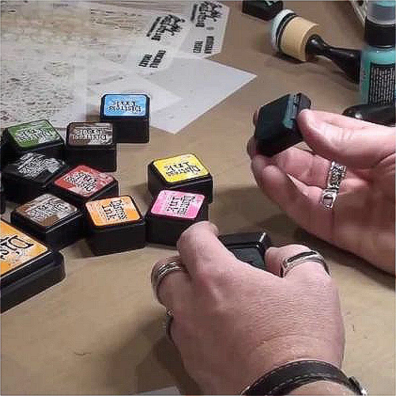 4 шт. Ranger Tim Holtz Distress Ink мини старый старинный штамп коврик для печати блокнот