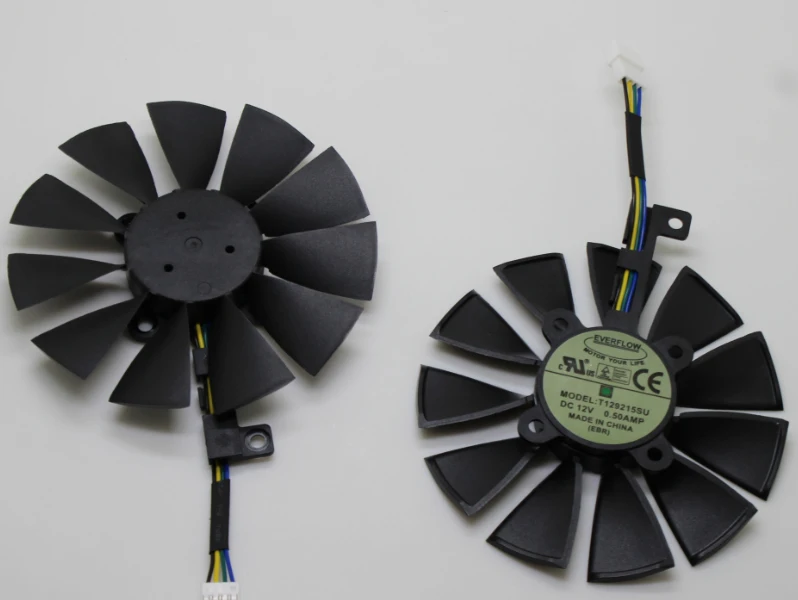 T129215SU 88 мм 4Pin кулер вентиляторы для ASUS GTX 1060 3 GB/GTX ROG STRIX 1070 GAIMIG/1080ti игровой видеокарты вентилятор охлаждения