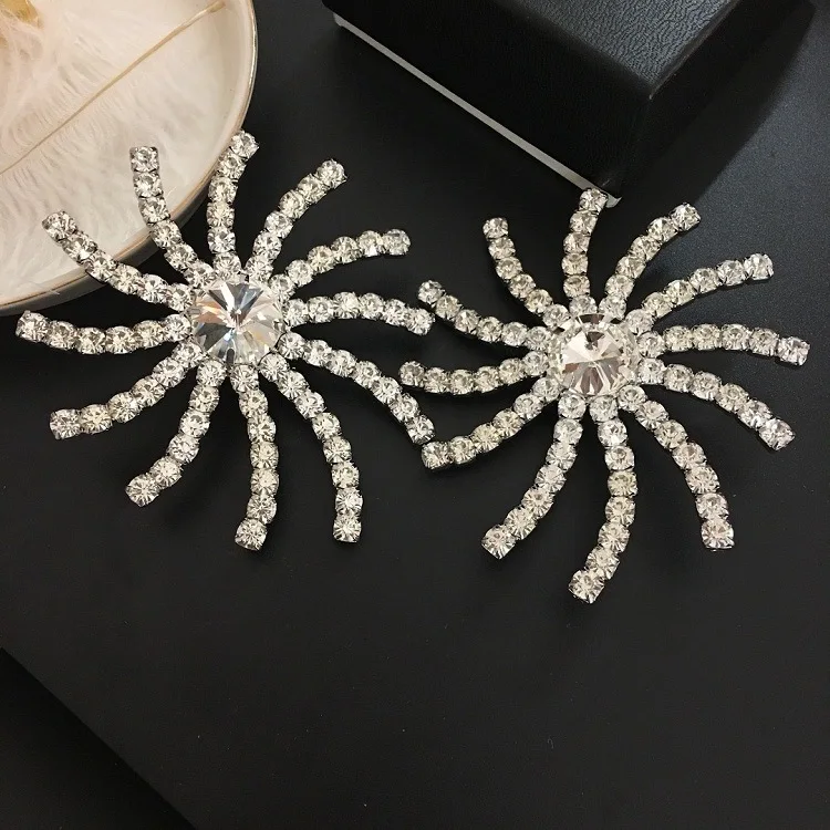 

Stars with sunflower full rhinestone crystal earrings fashion personality exaggerated earrings female