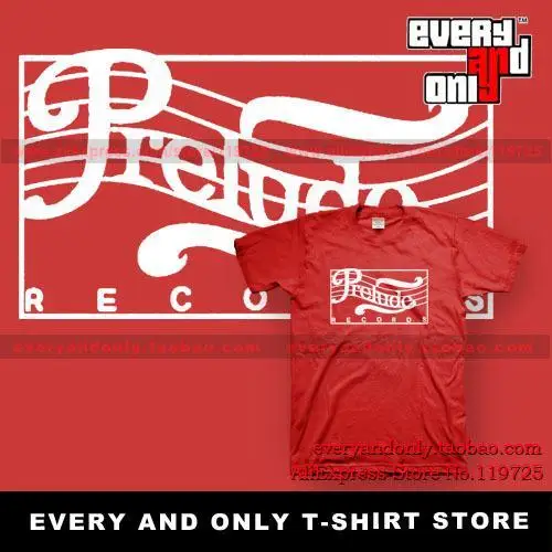 Prelude Records T Shirt Jazz Soul Funk Vintage Sheet music Cotton T-shirt Tee Clothing | Мужская одежда