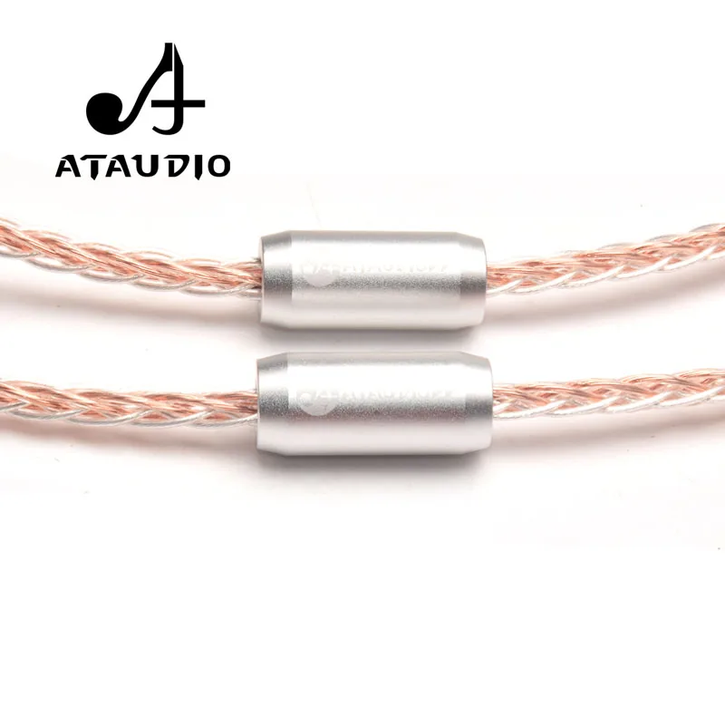 ATAUDIO 7N OCC серебристый и медный Hifi RCA кабель Hi end 2RCA штекер соединительный 1 м 2 3