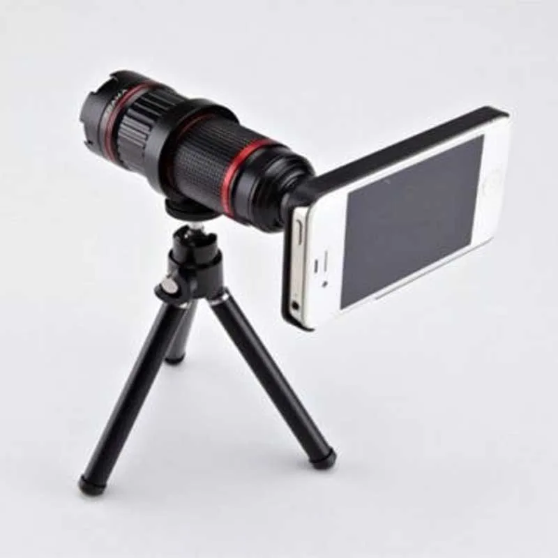 4 12x Регулируемый оптический зум телескоп SLR Camere телеобъектив с чехлом для Apple IPhone X