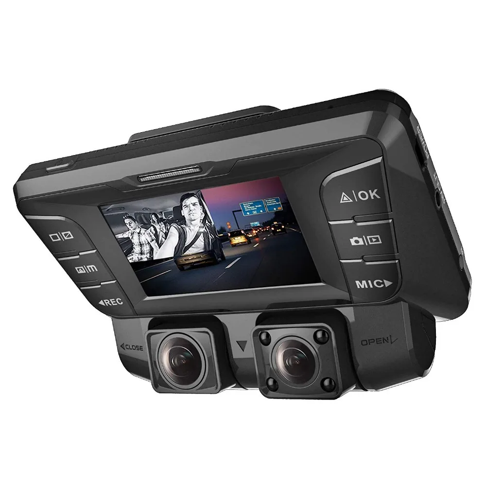 Pruveeo C2 Dash Cam с инфракрасным ночным видением 4K двойной 1080P фронтальная и внутренняя
