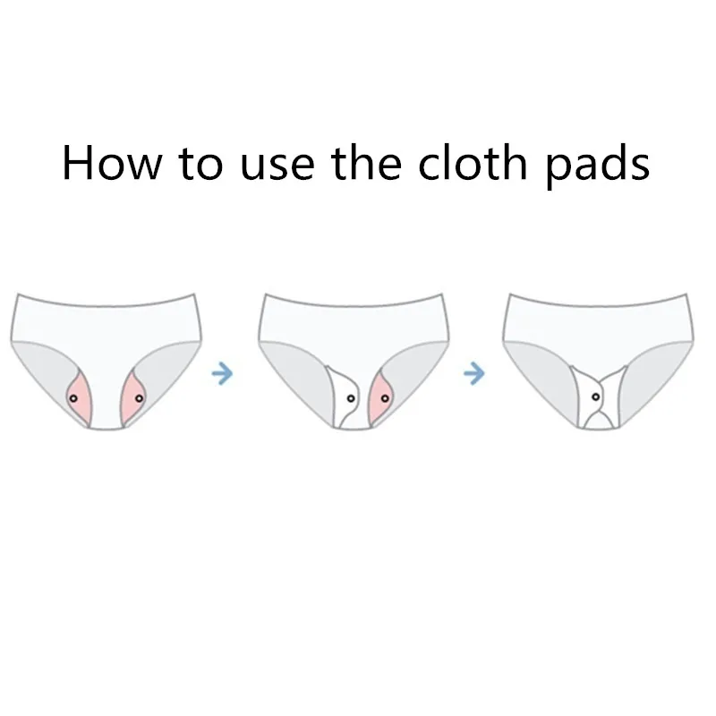 

[simfamily] 5+1 Set Heavy Flow Pads Reusable Menstrual Cloth Sanitary Napkin Pads 100% Organic Bamboo Soft Healthy Mum Night Use