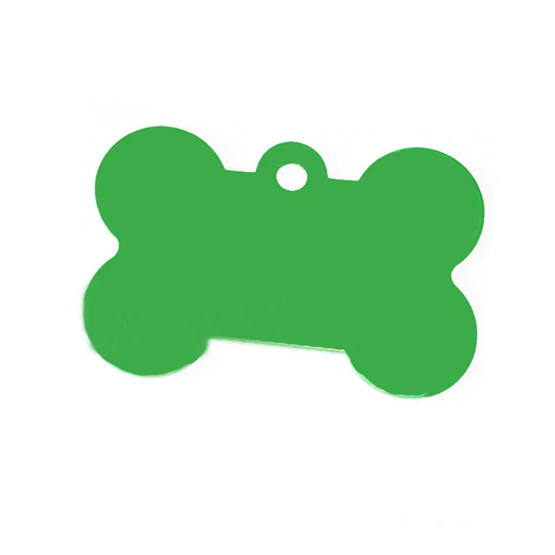Green 2 шт./партия,, жетон для идентификации домашних собак, кошек, телефона, сплава в форме кости, очаровательные заготовки звеньев ярлыки «сделай сам», не позволить себе выгравировать - Цвет: Green