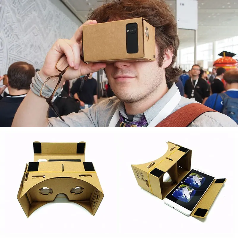 

Hot Sale VR Cardboard Glasses 3D Glasses for Xiaomi Android DIY VR Glasses Box for iPhone 5 6 7 Smart Phones 3D VR Glasses